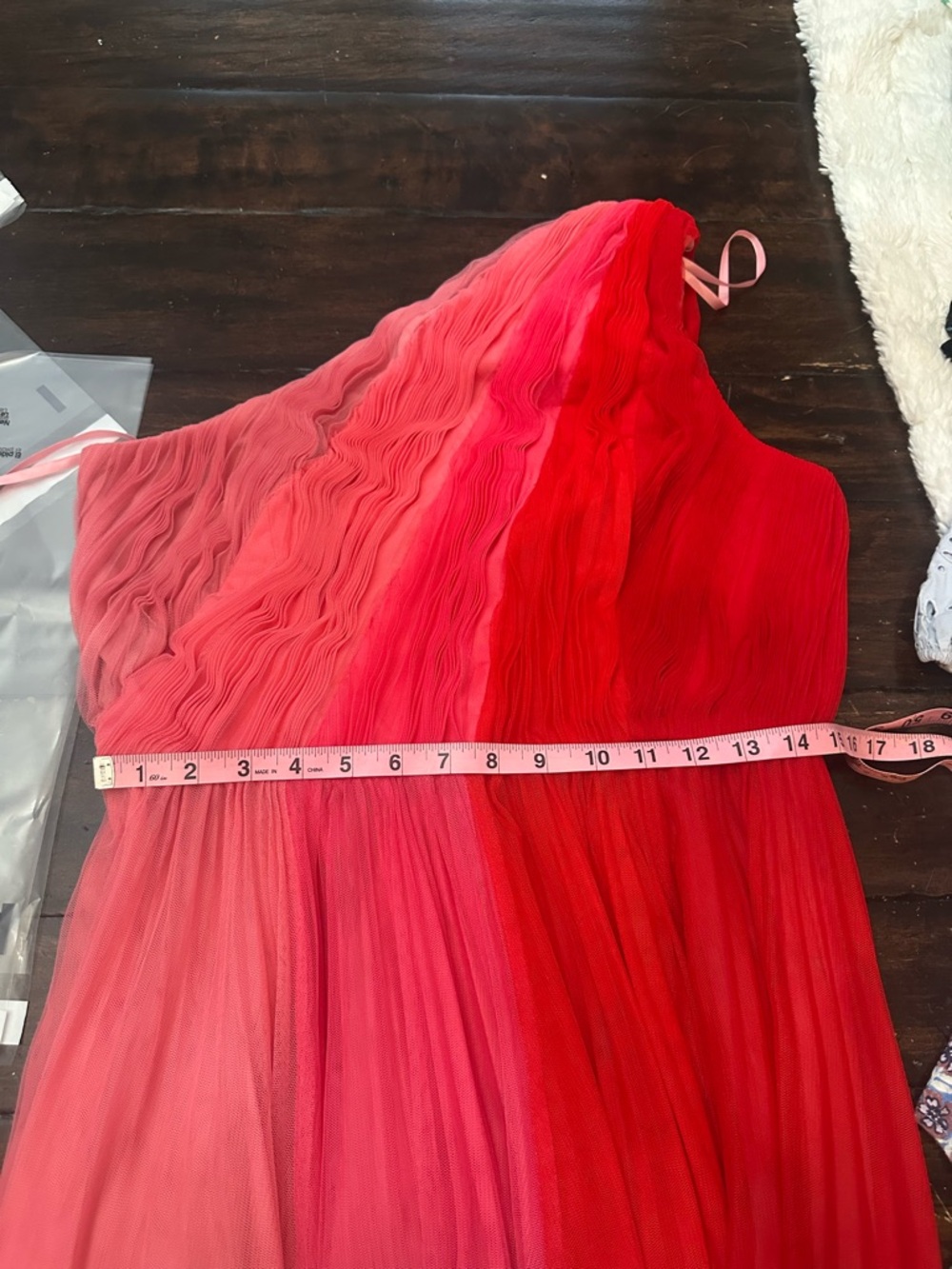 Hutch One-Shoulder Ombre Coral to Pink Maxi Dress - A Stunner - Picture 9 of 13